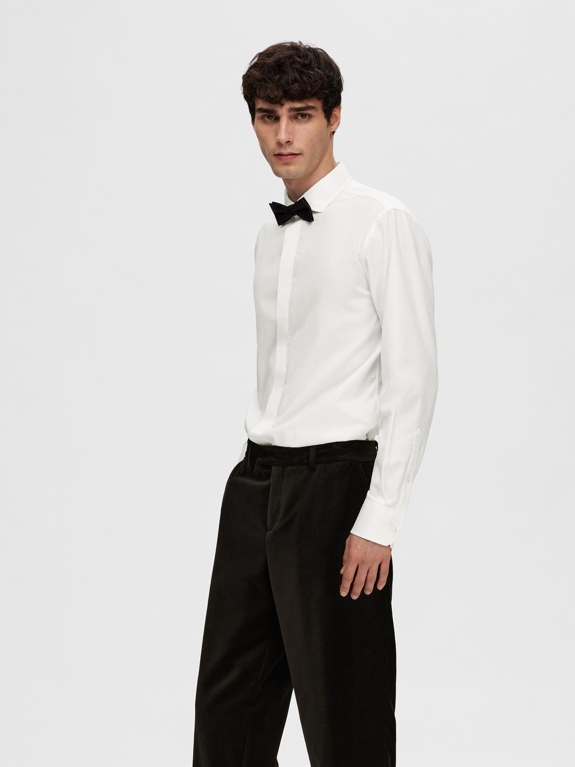 Ethan Slim Tux Skjorte - Hvit/ Bright White